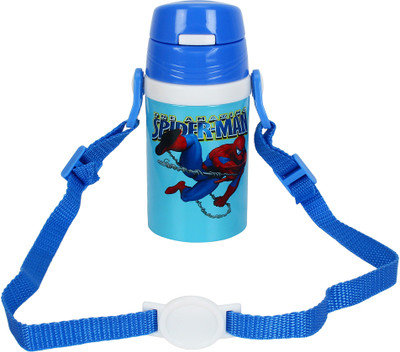 

WonderKart 210 ML Cartoon Printed Double Layer Stainless Steel Kids Sipper/Water Bottle with Neck Strap - Blue(Blue)