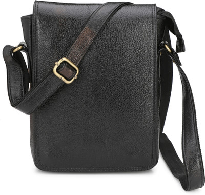 

U Carry Me Men & Women Formal Black Leatherette Sling Bag