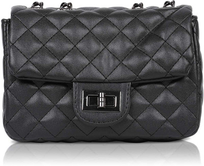 

Auriel Women Casual Black PU Sling Bag