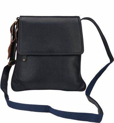 

U Carry Me Men & Women Casual, Formal Black Genuine Leather Sling Bag