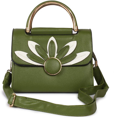 

MultiZone Women Casual Green PU Sling Bag