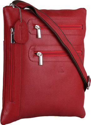 

K London Women Casual Red Genuine Leather Sling Bag