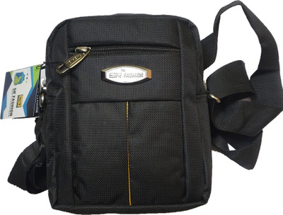 

SR Fashion Men & Women Casual Black Fabric Messenger Bag