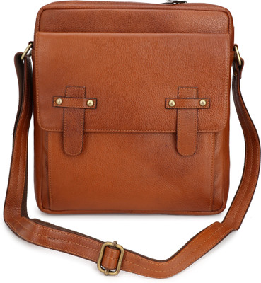 

U Carry Me Men & Women Formal Tan Leatherette Sling Bag