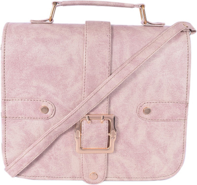 

DN Enterprises Women Formal Beige Synthetic Leather Sling Bag