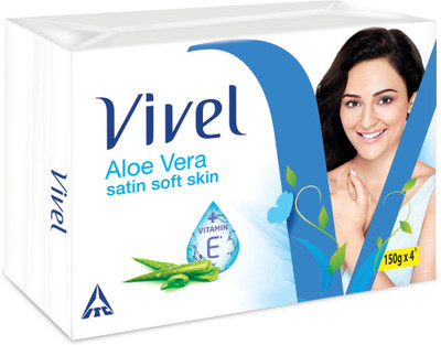 

Vivel Aloe Vera Bathing Bar(600 g, Pack of 4)