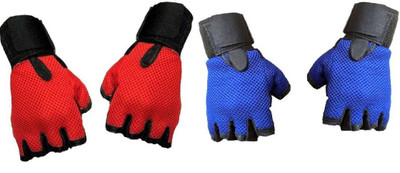 

Kamni Sports Netted with Wrist Support Gym & Fitness Gloves (, Multicolor