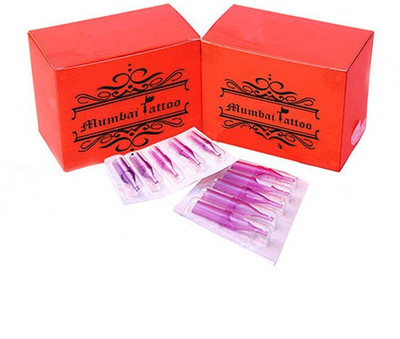 

Mumbai Tattoo 9RT TIPS RED Disposable Flat Tattoo Needles(Pack of 10)