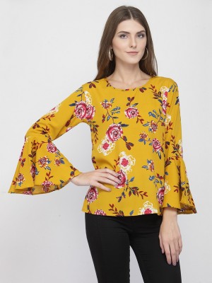 TANDUL Casual Bell Sleeve Printed Women Multicolor Top