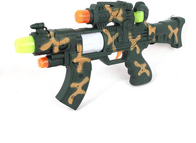 

TALKING GANESHA Machine Gun with Projection, Lights, Vibration & Realistic Sounds Toy Gun for kids - Multicolor(Multicolor)