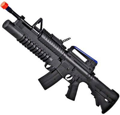 

TALKING GANESHA New Musical Army Style Toy Gun with Music, Lights, Vibration and Soft Bullets, 54cm Long - mutlticolor(Multicolor)