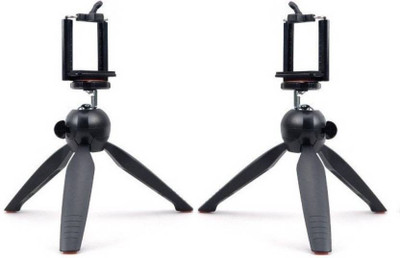 

ShopyBucket SET OF 2PC RT-228 PHONE SINGLE PORTABLE TELEPHONE CAMERA CLIP STAND AND MINI Tripod (Black, Supports Up to 700 g) Tripod(Black, Supports Up to 300)