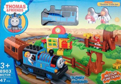 

Happy GiftMart Thomas and Friends 47 Pcs Big Train Set with Lights and Sounds (Medium Track)(Multicolor)