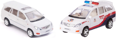 

The Game Begins Combo Toys of Innova Car and Policar Car Toys | Toys for kids| Miniature Cars Toys | Pull back and Go | White and White Color - Set of 2 Toys - Value Pack(Multicolor)