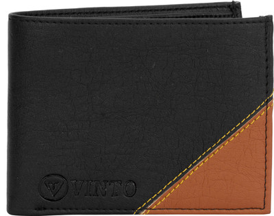 

Vinto Men Black Artificial Leather Wallet(6 Card Slots)