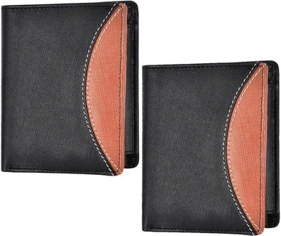 

Tamanna Men Black, Tan Genuine Leather Wallet(9 Card Slots)