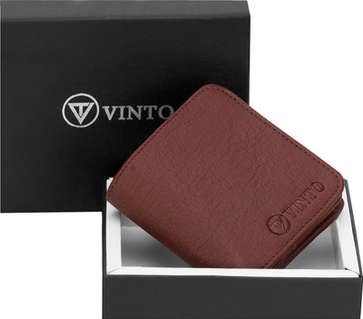 

Vinto Men Brown Artificial Leather Wallet(6 Card Slots), Brown wallet