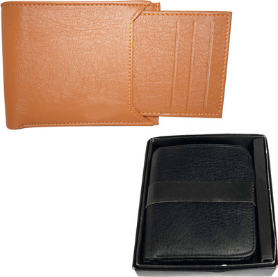 

Fillincart Men Black, Brown Artificial Leather Wallet(7 Card Slots)
