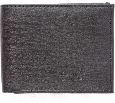 

INDIJOY Men Black Genuine Leather Wallet(5 Card Slots)