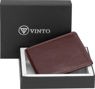 

Vinto Men Brown Genuine Leather Wallet(4 Card Slots)