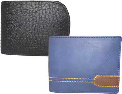 

Element Cart Men Black, Blue Artificial Leather Wallet(9 Card Slots)