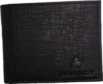 pocket bazar Men Black Artificial Leather Wallet(5 Card Slots)