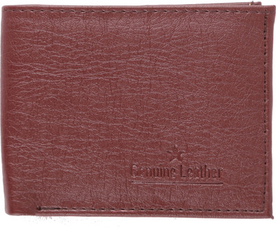 

INDIJOY Men Brown Genuine Leather Wallet(5 Card Slots)