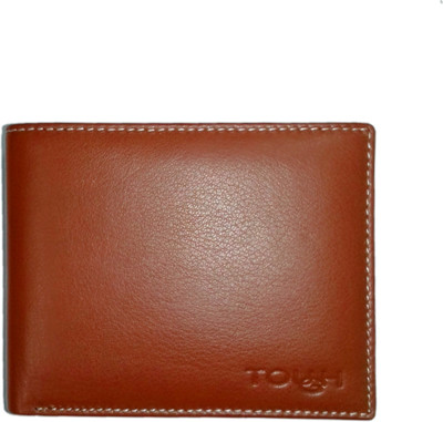 TOUGH Men Tan Genuine Leather Wallet(7 Card Slots), Cognac