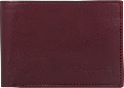 

WAAO Men Red Genuine Leather Wallet(5 Card Slots), Dark red