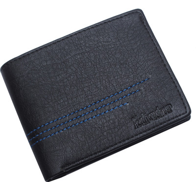 

Italiansheer Men Black Artificial Leather Wallet(5 Card Slots), Black-01