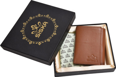 

SISKA Boys Brown Genuine Leather Wallet(7 Card Slots), Tan