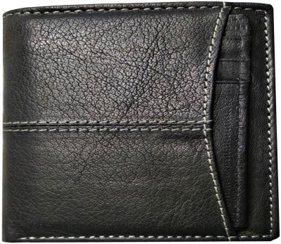 

hillcart Men Black Genuine Leather Wallet(9 Card Slots)