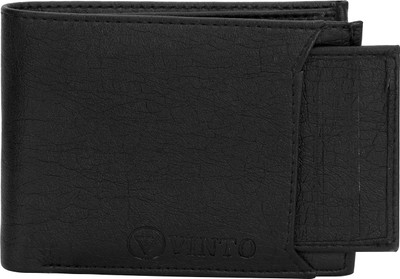 

Vinto Men Black Artificial Leather Wallet(7 Card Slots)