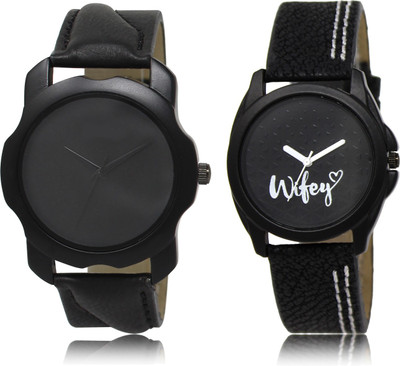 

The Shopoholic Stylist Designer Combo Pack 2 Black Dial Analog Watch For Boys And Girls Mens Watch Watch - For Men & Women