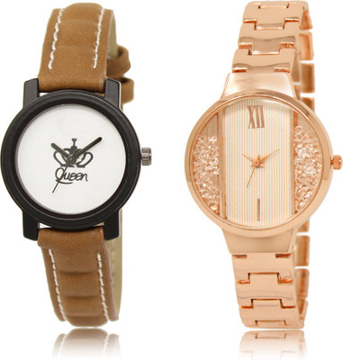 

The Shopoholic Stylist Designer Combo Pack 2 White Dial Analog Watch For Girls Women Watches Belt Watch - For Women