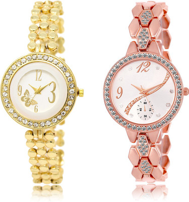 

The Shopoholic Best Combo Pack White And Silver Dial Analog Watch For Girls New Watches For Women Watch - For Women