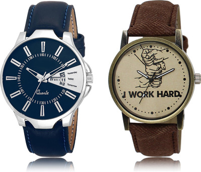The Shopoholic Latest Fashionable Blue And Brown Dial Analog Watch For Boys Men Stylish Watch - For Men