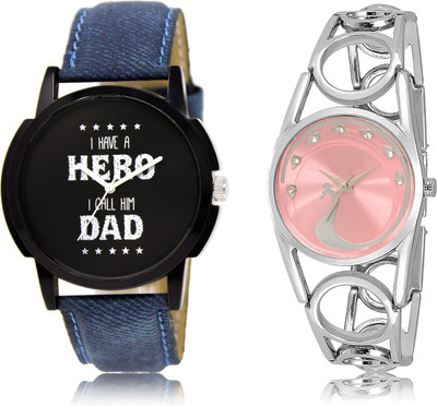 

The Shopoholic New Collection Black And Pink Dial Analog Watch For Boys And Girls Watches For Men Casuals Watch - For Men & Women