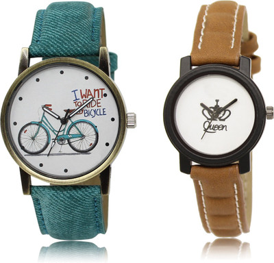 

The Shopoholic Latest Fashionable White Dial Analog Watch For Girls Girls Leather Watch Watch - For Women