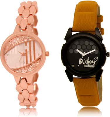 

The Shopoholic Fashionable Funky Look Rose Gold And Black Dial Analog Watch For Girls Stylish Watches For Women Watch - For Women