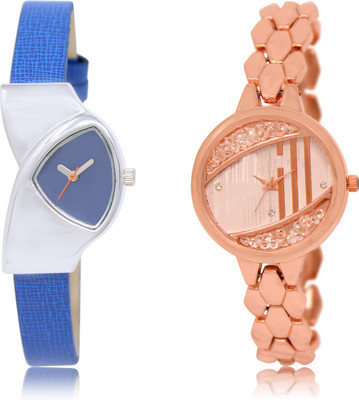 

The Shopoholic New Stylist Latest Blue And Rose Gold Dial Analog Watch For Girls Watch Womens Watch - For Women