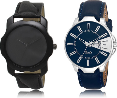 

The Shopoholic Latest Collection Fancy And Attractive Black And Blue Dial Analog Watch For Boys Mens Brown Leather Watch Watch - For Men