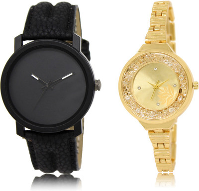 

The Shopoholic Fashionable Funky Look Black And Gold Dial Analog Watch For Boys And Girls Watch For Man Stylish Watch - For Men & Women