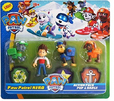 

Montez Paw Patrol Action Pup & Badge, Ryder, Tracker, Robot Dog, Everest, Fun Loving Toy for Kids(Multicolor)
