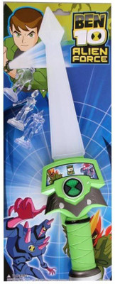 

KIDZIAN Ben 10 Sword-Lightning Toy for Kids-with three tiny action Figures from alien force(Green)