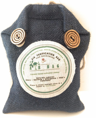 

the tree company Air Purifying Bag/Deodorizer -100% Coconut Activated Carbon Naturally Purifies Air Removes Odors, Allergens And Harmful Pollutants Portable Room Air Purifier(Black)