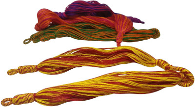 

Aumni Crafts Handmade Jewellery Making Cotton Dori Back Rope Cord 7.5inch Long 2cm Thick Cord Assorted Colors (Pack of 4 pieces)