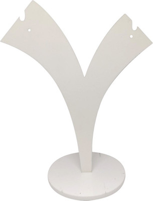 

Aumni Crafts Acrylic Jewel Neckset Earring Tabletop Display Stand 6.5inch Leaf White (Pack of 2 pieces)