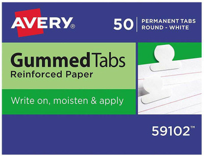 

Avery Gummed Index Tabs, 50 Tabs (59102)
