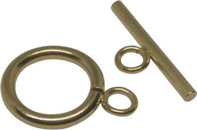 

Aumni Crafts Jewellery Making Toggle Clasps Tarnish Resistant Stainless Steel 19x14x2mm Round Gold Color (Pack of 5 sets, 1 Toggle & Bar/set)